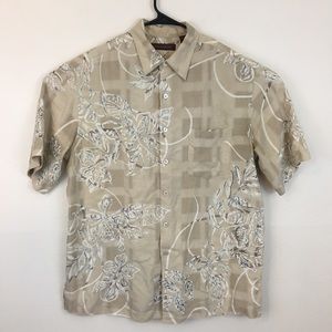 TORI RICHARD Silk Hawaiian Shirt Beautiful Weave